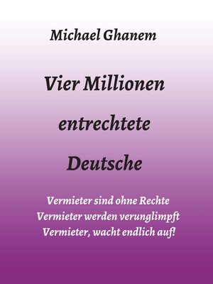 cover image of Vier Millionen entrechtete Deutsche